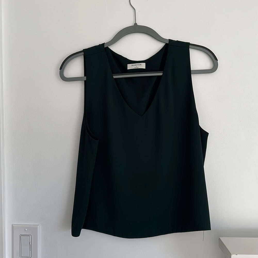 Babaton Women’s Size Large Tank Blouse Emerald Green